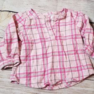 6 month Jumping Bean long sleeve flannel look top